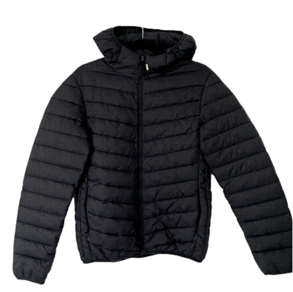 J.Style Jackets & Blazers - J.STYLE puff light jacket with hood navy size M